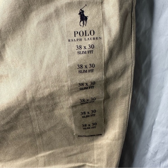 NWT Polo Ralph Lauren Stretch Slim Fit Pants Boating Khaki Chino 38x30.      053 - Picture 7 of 14